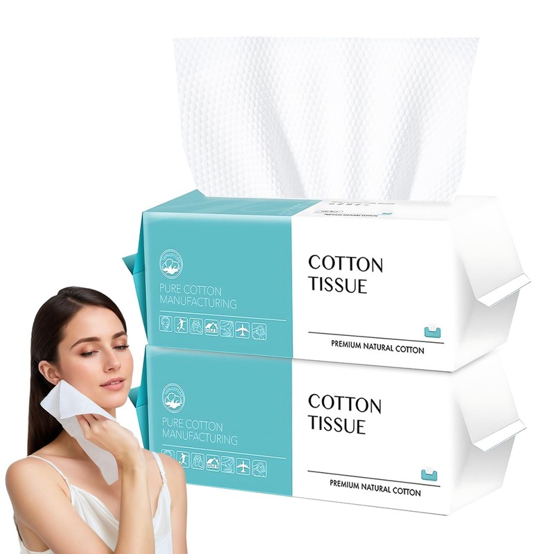 Disposable Face Towel 200 Count, Soft Cotton Facial Dry Wipes, Multi-Purpose …