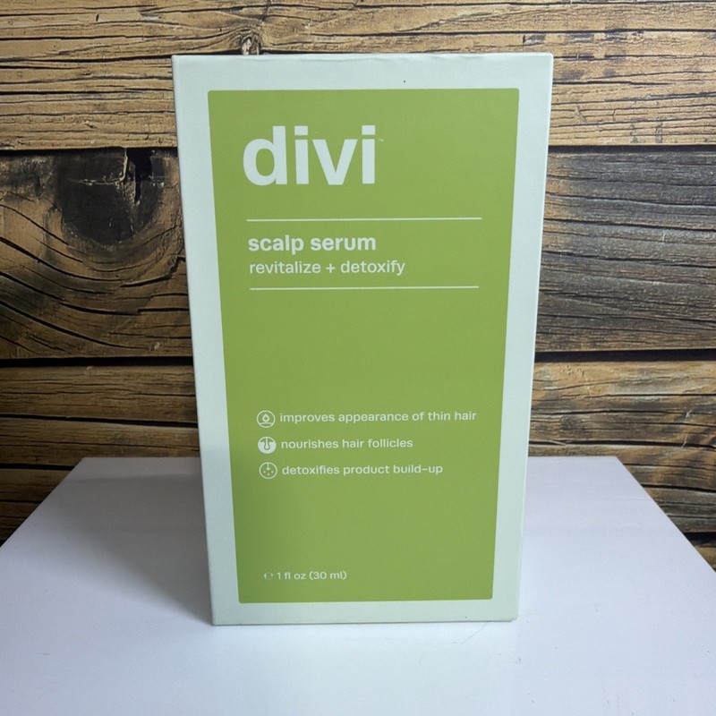 Divi Scalp Serum Revitalize + Detoxify 1 Oz 30 mL Full Size For Thin Hair
