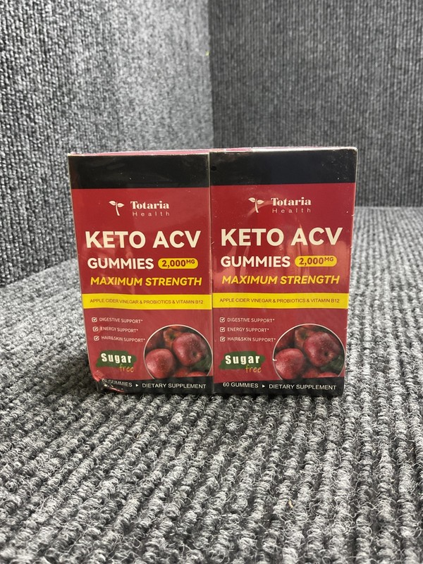 Totaria Keto ACV Gummies Maximum Strength Sugar Free 60 Each Lot Of 2 Exp 9/27