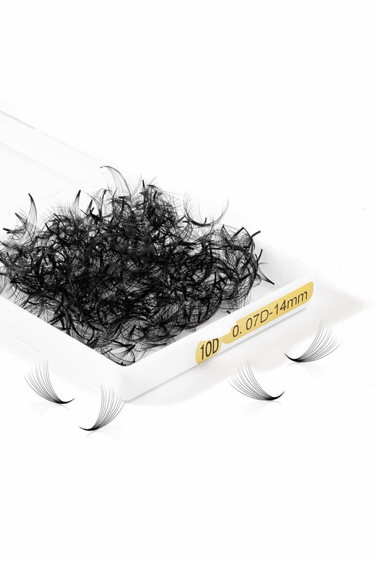 500 Premade Eyelash Extension Fans – 3D, 4D, 5D, 6D, 7D, 8D, 10D, 12D, 14D