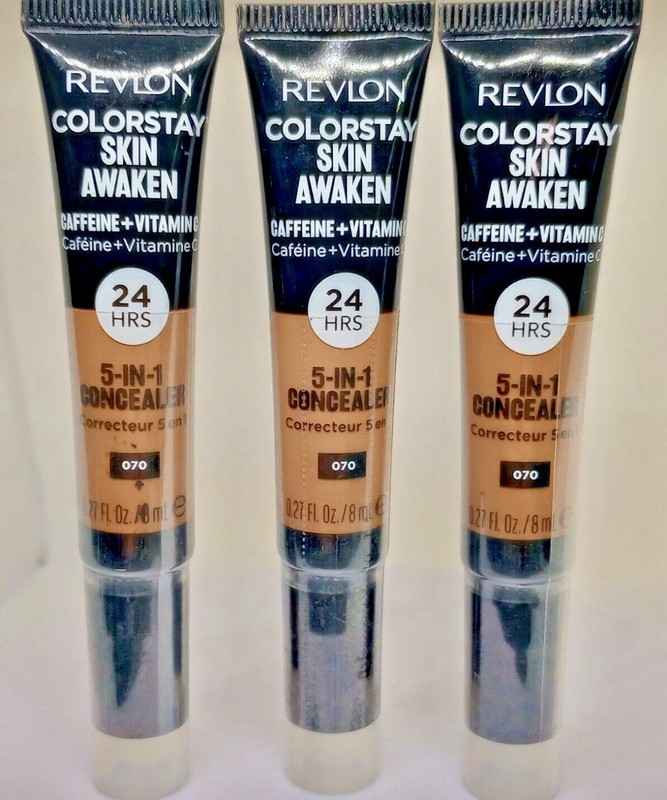 Lot Of (3) Revlon Colorstay Skin Awaken 5in1 Concealer 070 NUTMEG