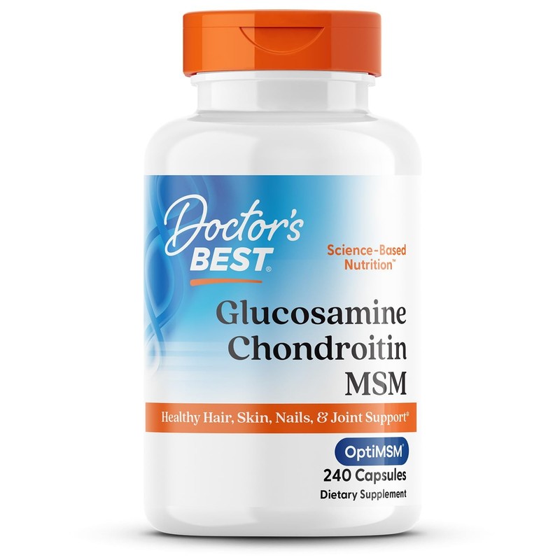 Doctors Best Glucosamine Chondroitin Msm with OptiMSM Capsules, Supports