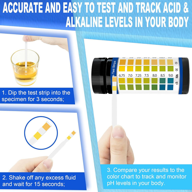 PH Test Strips for Urine & Saliva - 200Ct Urine PH Test Strips for Humans, Fast gallery