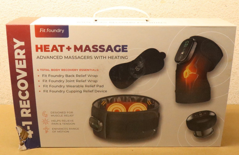 Fit Foundry 4-in-1 Heat & Massage Recovery Pack for Relief