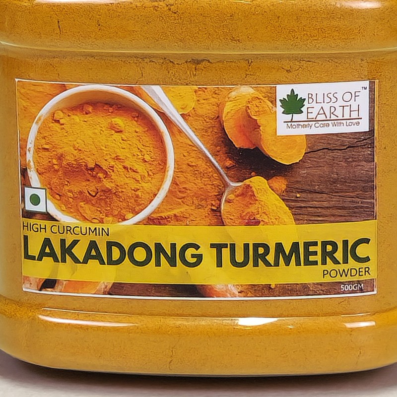Bliss of Earth High Curcumin Certified Organic Lakadong Turmeric Powder 500GM gallery
