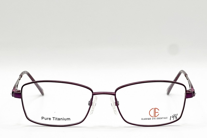 CLASSIQUE EYE ESSENTIALS SEC308 DEEP GRAPE AUTHENTIC EYEGLASSES 52-16 gallery