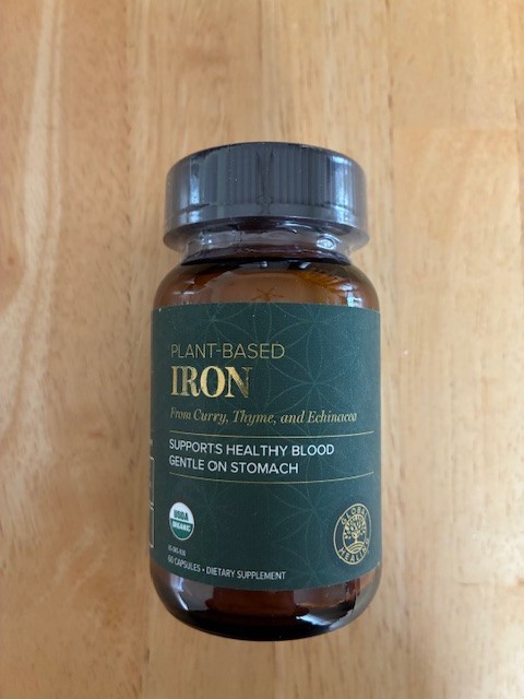 Global Healing Plant Based Iron 60 Capsules Organic & Gentle for Energy