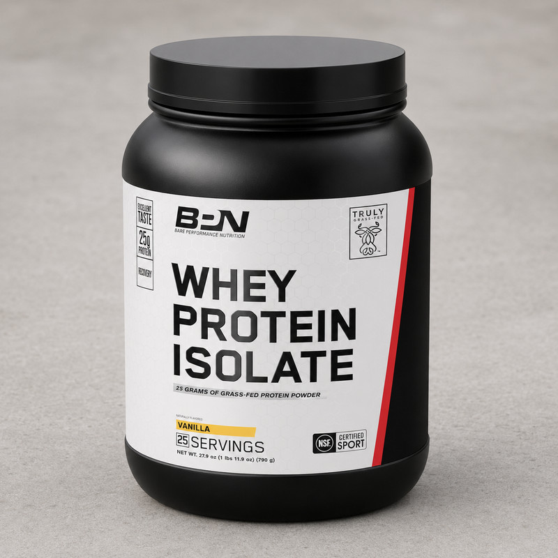 Grass Fed Whey Protein Isolate Vanilla 25 Servings BPN NSF Certified Exp 04/2028
