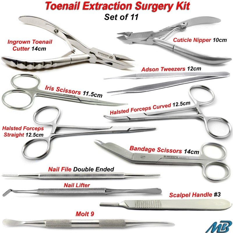 Ingrown Toenail Removal Surgery Nail Extraction Kit Podiatry Surgical Tools
