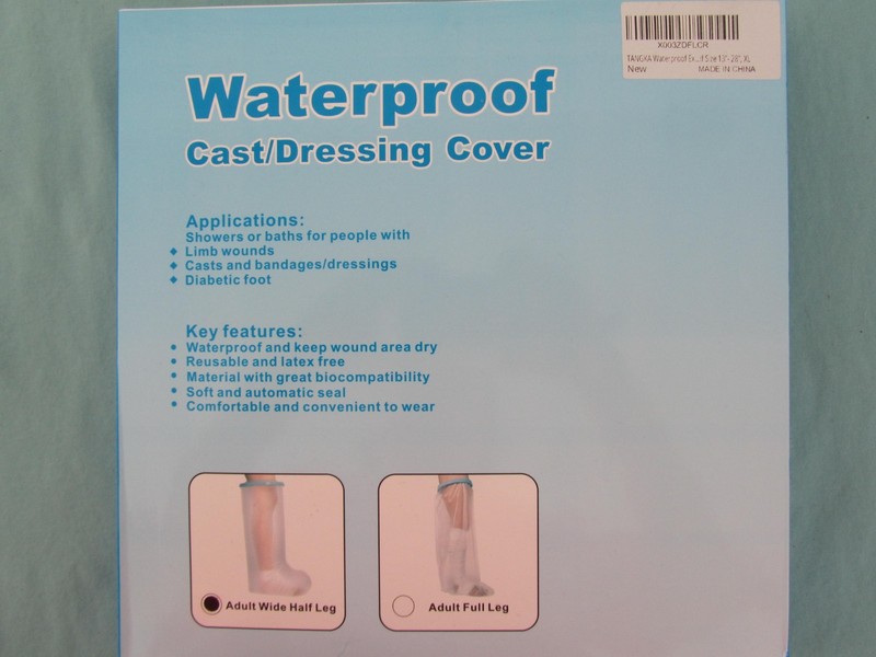 Adult Half Leg Cover Protector for Shower-Reusable, Waterproof Cast Cover