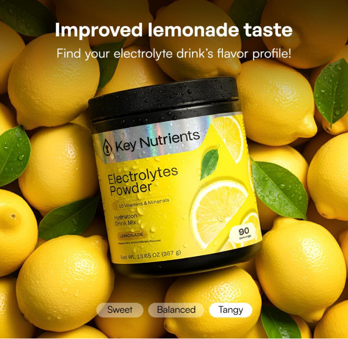 Key Nutrients Multivitamin Electrolyte Powder, Lemonade, 90 Servings gallery