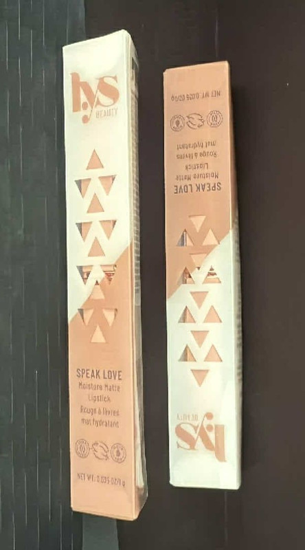 Lot of 2 LYS Beauty Speak Love Moisture Matte Lipstick 0.035 oz