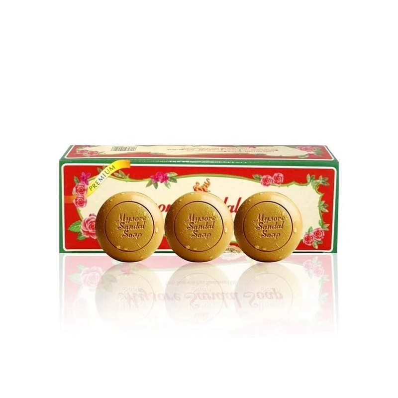 Mysore Sandal Soap 450 g (3 × 150 g) – Pure Sandalwood Oil Bathing Bar gallery