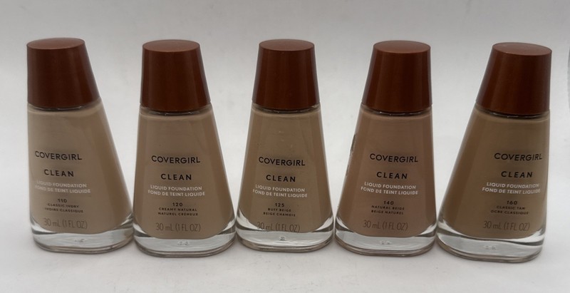 1x CoverGirl Clean Liquid Foundation 1 Fl Oz 110 120 125 140 160 New Sealed