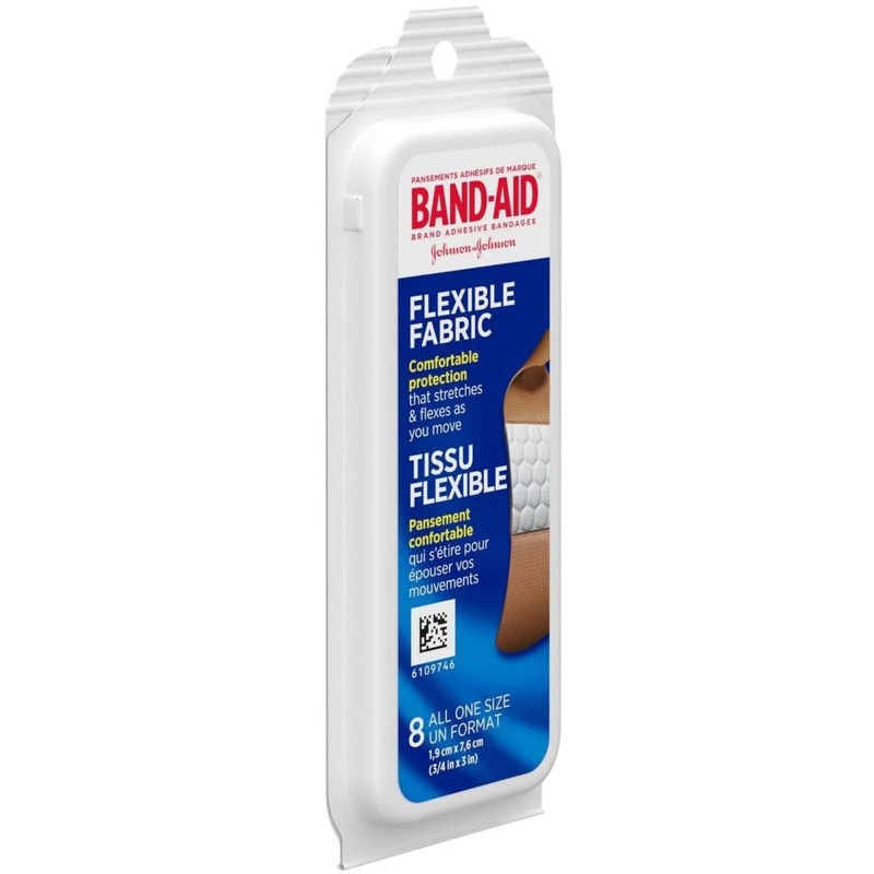 Flexible Fabric Adhesive Bandages for Wound Care, First Aid - 8 ct Pack of 72 gallery