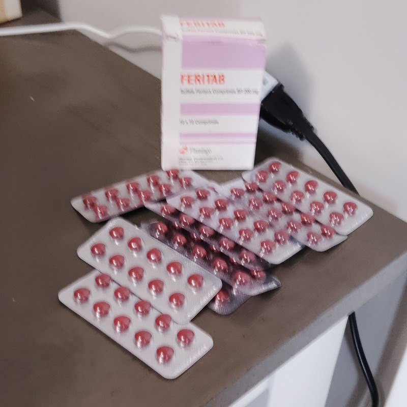 Feritab Ferrous Fumarate 200mg + Folic Acid Tablets Iron Supplement 56