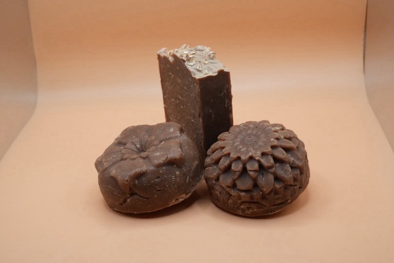 Handmade Goat Milk Soap With Oatmeal, Honey And Turmeric set of 3