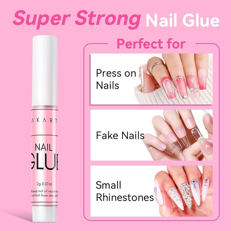 Quick-Dry Nail Glue - 5 x 2g Tubes for Press-Ons & Repairs - Waterproof Formula gallery