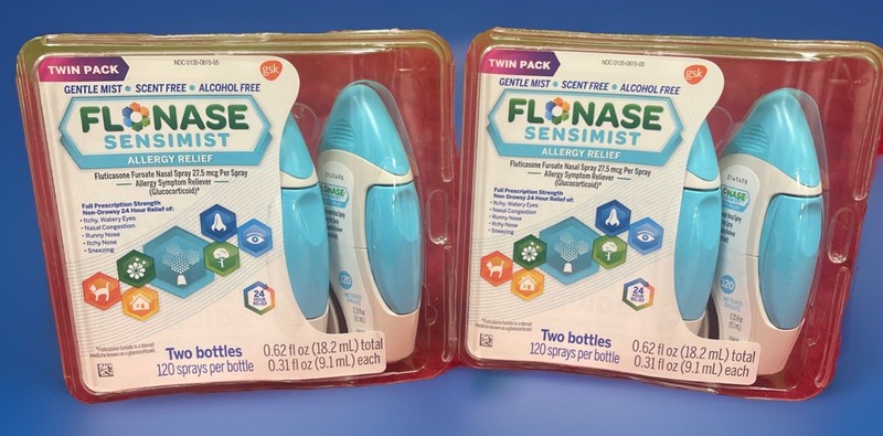 Flonase Sensimist Allergy Relief 120 Sprays Ea. Two 2 Packs 24HR EXP 07/26