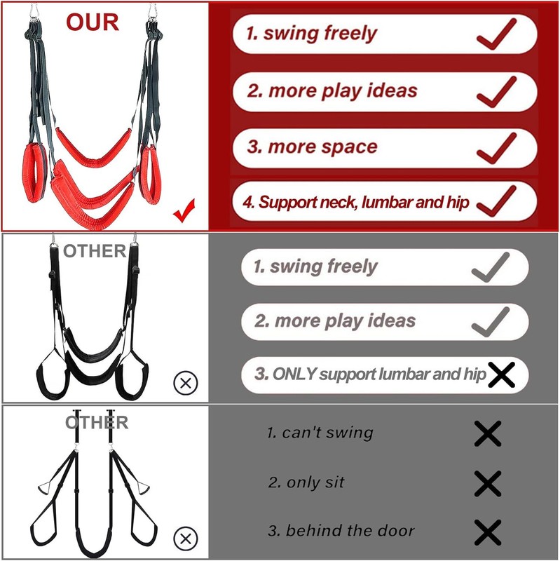360 Spinning Sex Swing Sling Swivel Position Aid Couples Adult BDSM Adjustable gallery