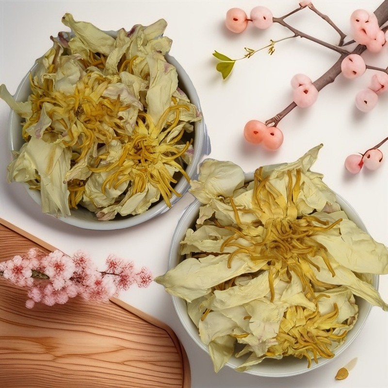 White Lotus Nymphaea ampla Hand Picked Dried Ceylon 100% Organic Flower Herb Tea gallery