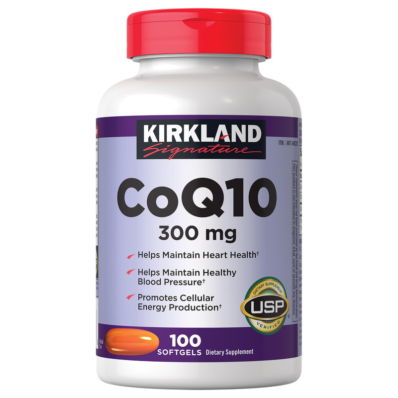 Kirkland Signature CoQ10 300mg Softgels – 100 Count for Heart Health