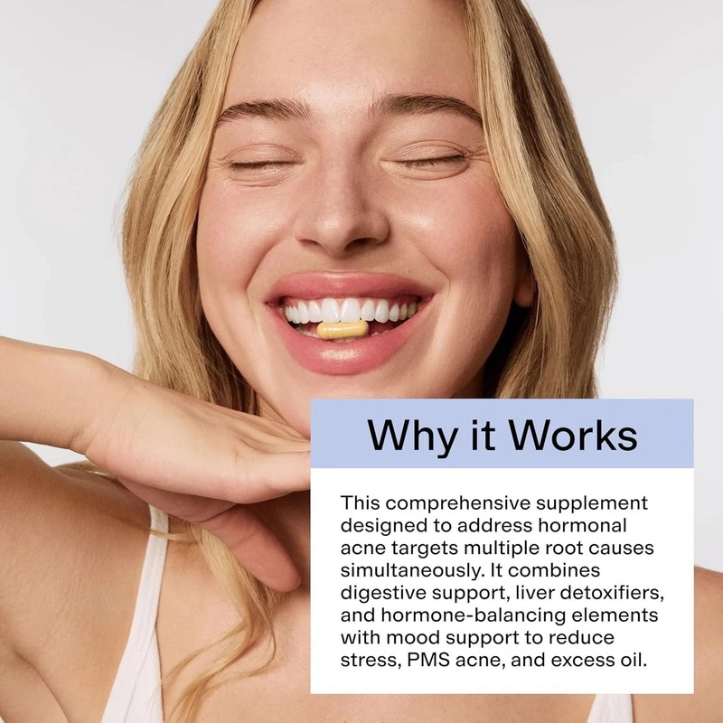 CLEARSTEM Hormonal Acne Supplement – DIM + 5-HTP – 90 Capsules gallery