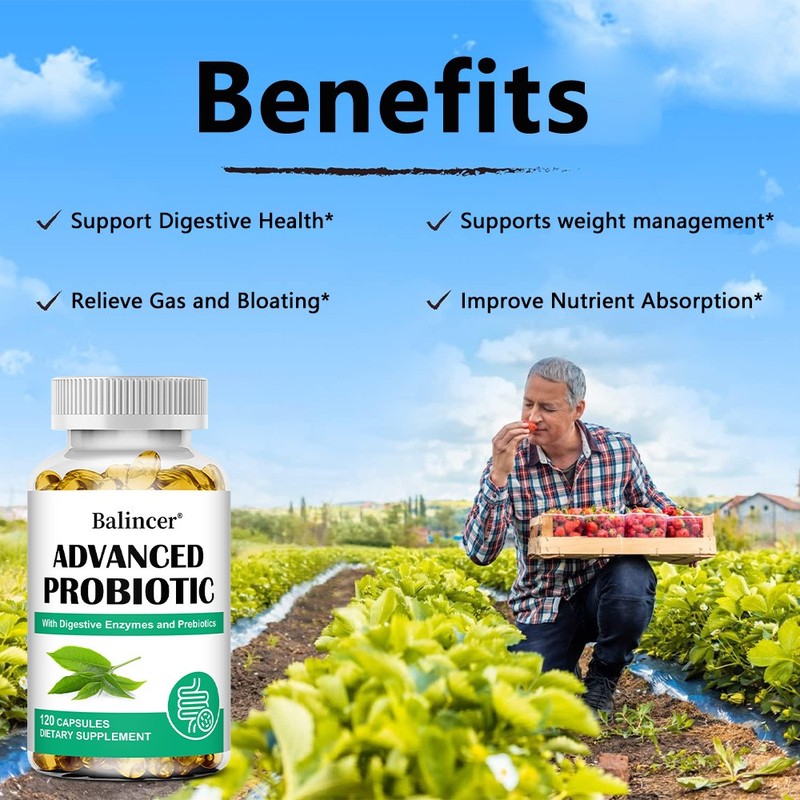Contains prebiotic and probiotic capsules to support gut and digestive health gallery