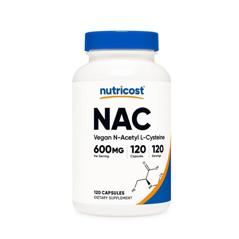 1pcs Nutricost N-Acetyl L-Cysteine (NAC) 600mg, 120 Vegan Capsules - Non-GMO gallery