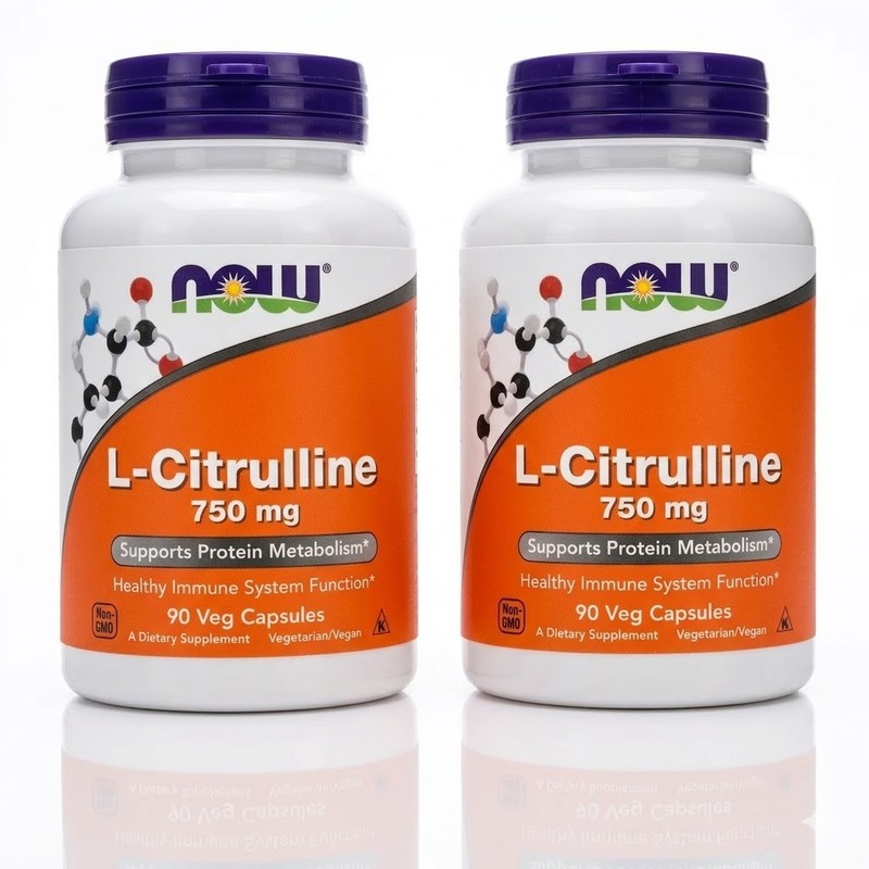 NOW Foods L-Citrulline 750 mg 90 Veg Capsules (PACK OF 2)