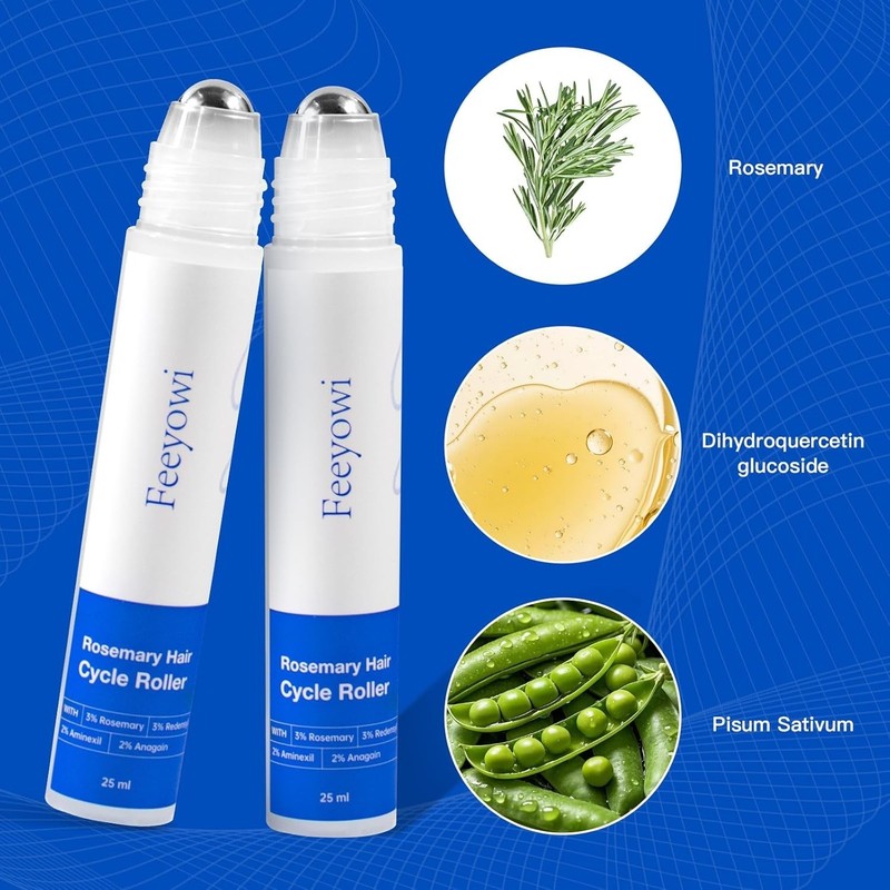 Rosemary Hair Growth Serum with Redensyl and Anagain – Roll On 25 ml, Thicker... gallery