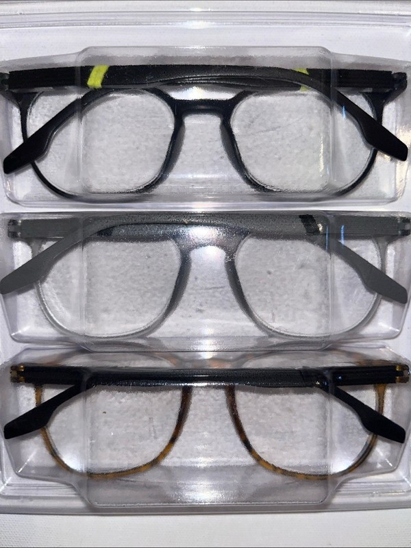Body Glove Mens Readers Reading Glasses +2.00 Black Gray Brown Round Circular gallery