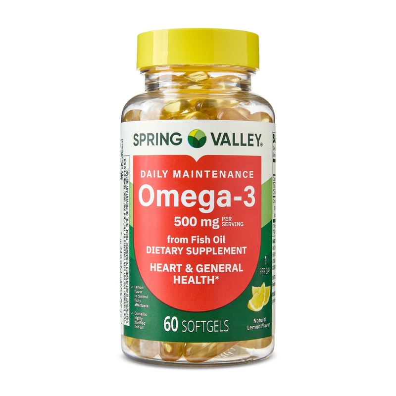 Daily Maintenance Omega-3 from Fish Oil 500 Mg 60 Count