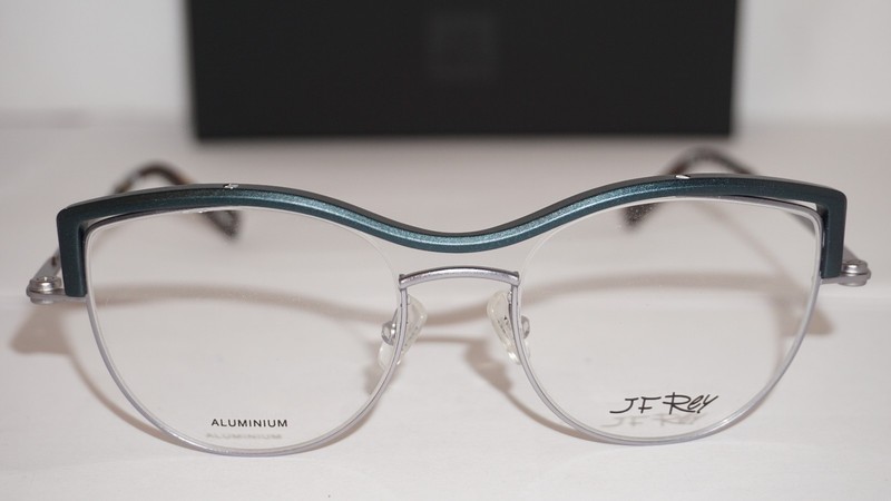 J.F. Rey Eyeglasses Black Alu Top Dark Green JF2938 5822 49 18 145