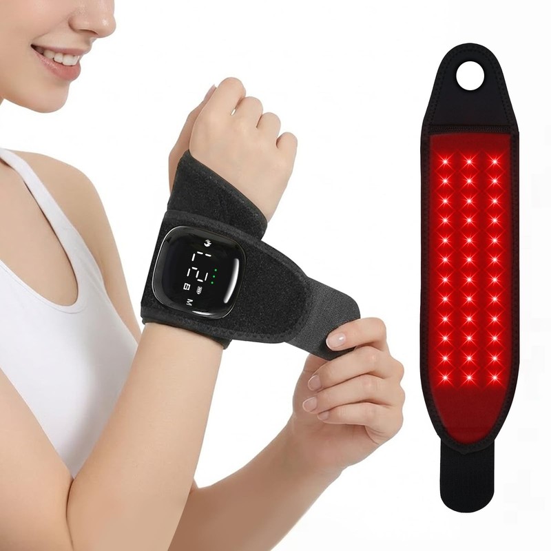 SOQIPLM Portable Red Light Therapy for Hands Wrist Standard Size, Black