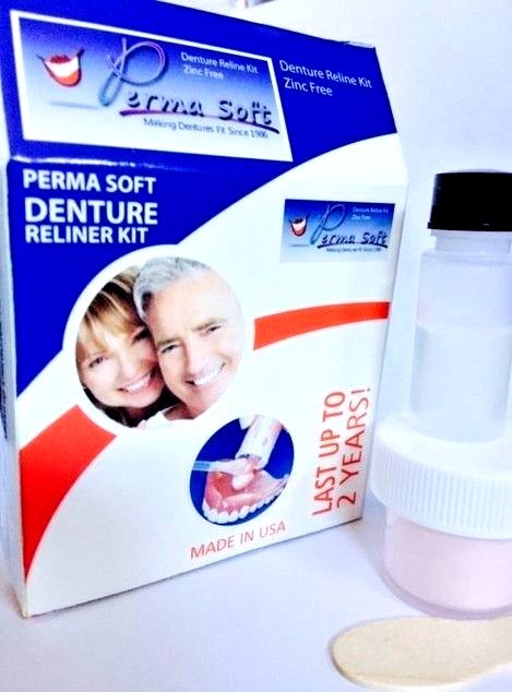 Perma Soft Denture Reliner Kit –1 Kit -Reline for UPPER or LOWER Denture