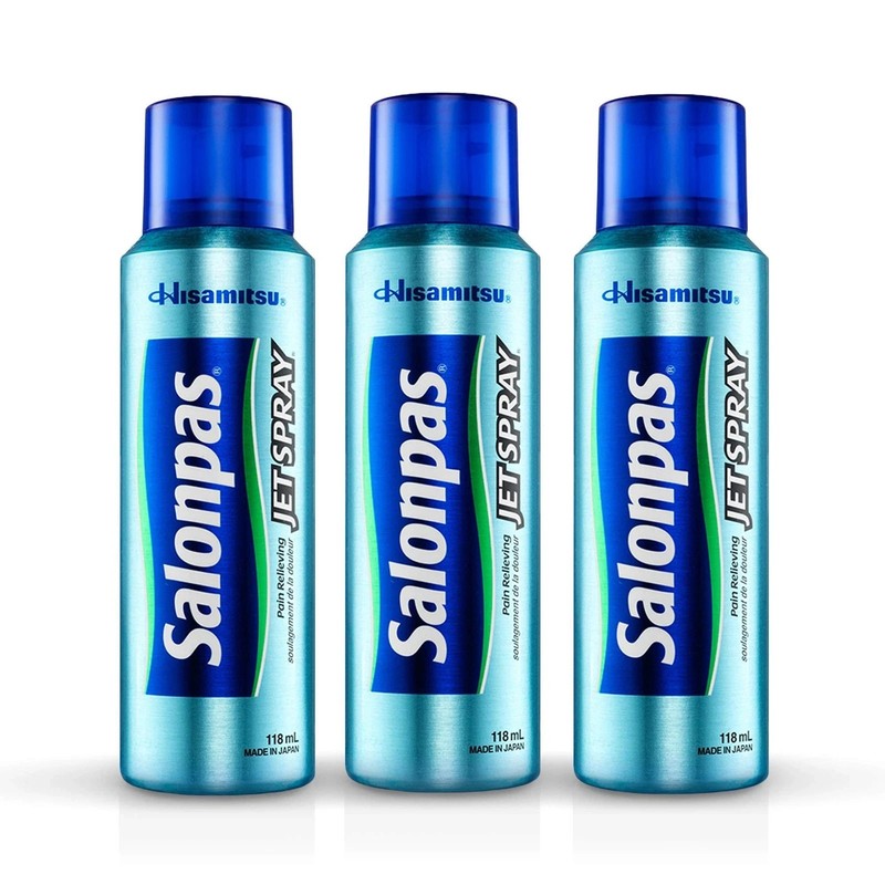3 Pack Of Salonpas Pain Relieving Jet Spray 4 Ounces Made In Japan