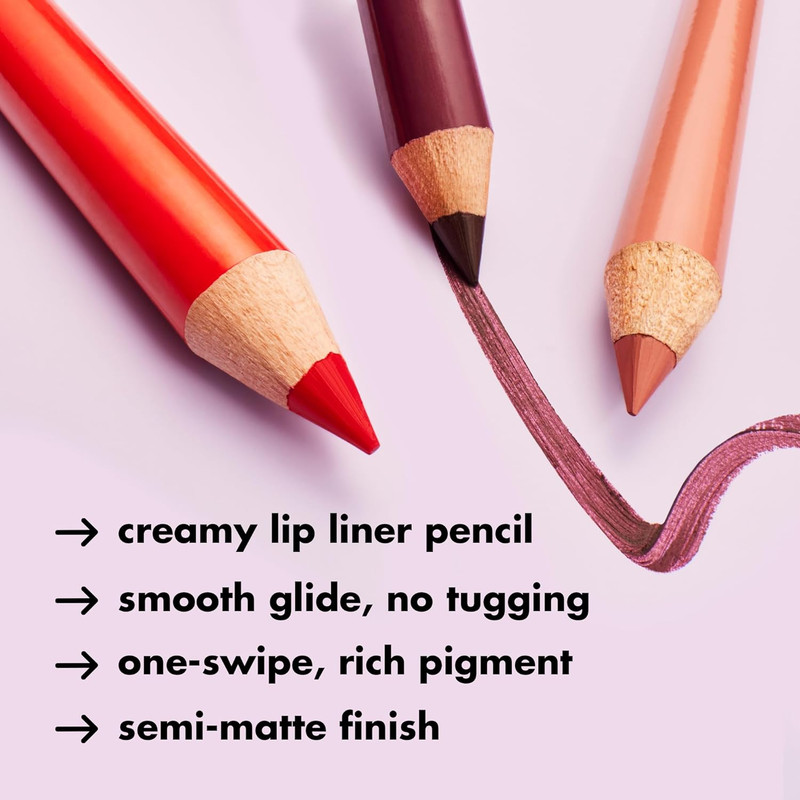 E.L.F. Cream Glide Lip Liner, Highly-Pigmented Pencil for Shaping & Sculpting Li gallery