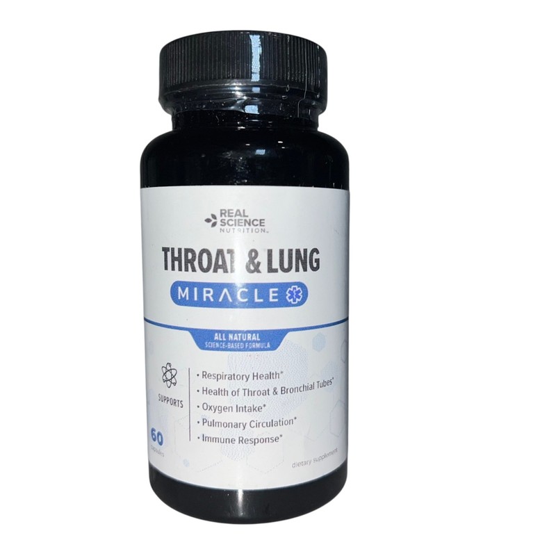 Throat and Lung Miracle for Adults Natural Support Low Oxygen Cough Wheeze NEW