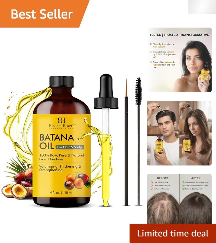 Versatile Batana Oil for Hair Growth, Skin & Nail Treatment – 4 Fl Oz Luxury Oil