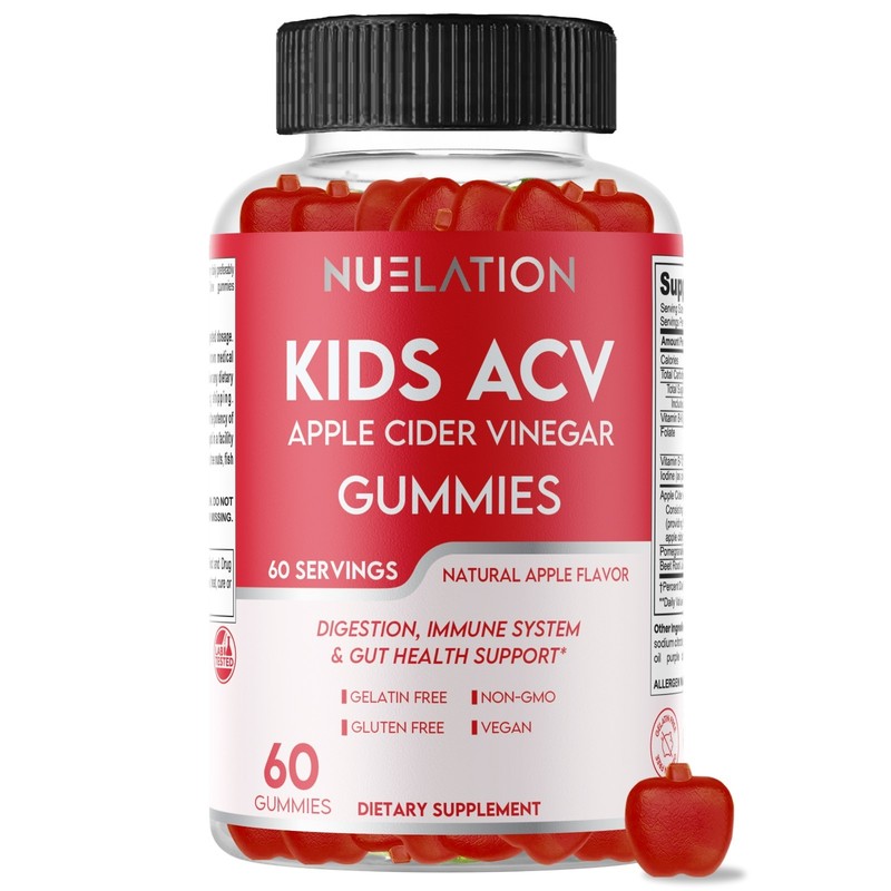 NUELATION Apple Cider Vinegar Gummies – Natural Detox & Immune Support, 60ct