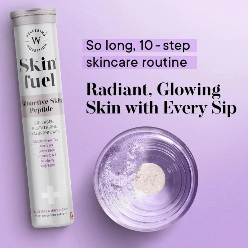 Wellbeing Nutrition Skin Fuel Glutathione Tablets for Glowing Skin 15 + 15 tab gallery
