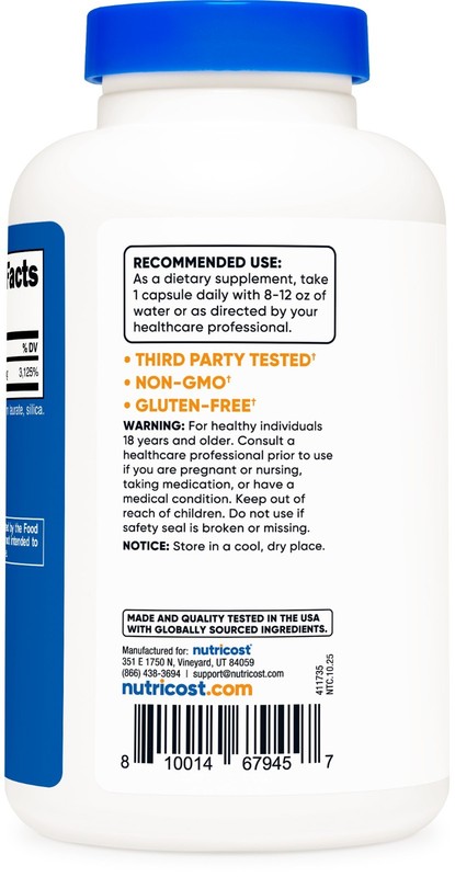 Nutricost Niacinamide (Vitamin B3) 500mg, 240 Capsules - Flush Free, Gluten Free gallery