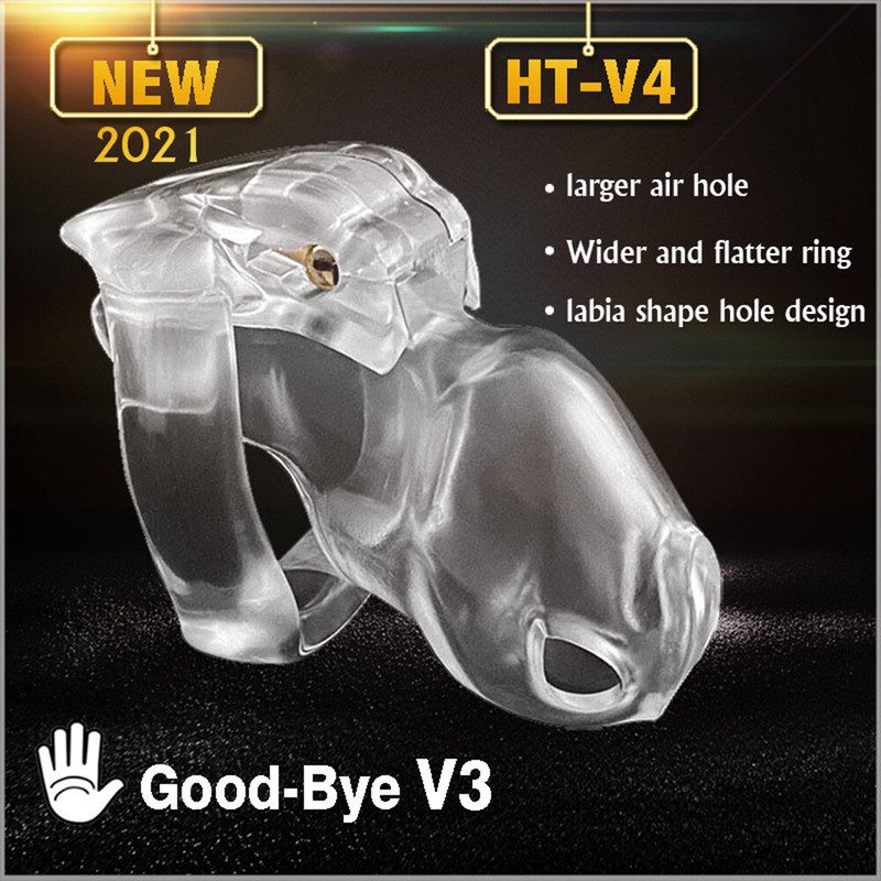 New Male HT V4 Resin Ring Male Device Chastity Belt Lock Cage Restraint -5 Sizes