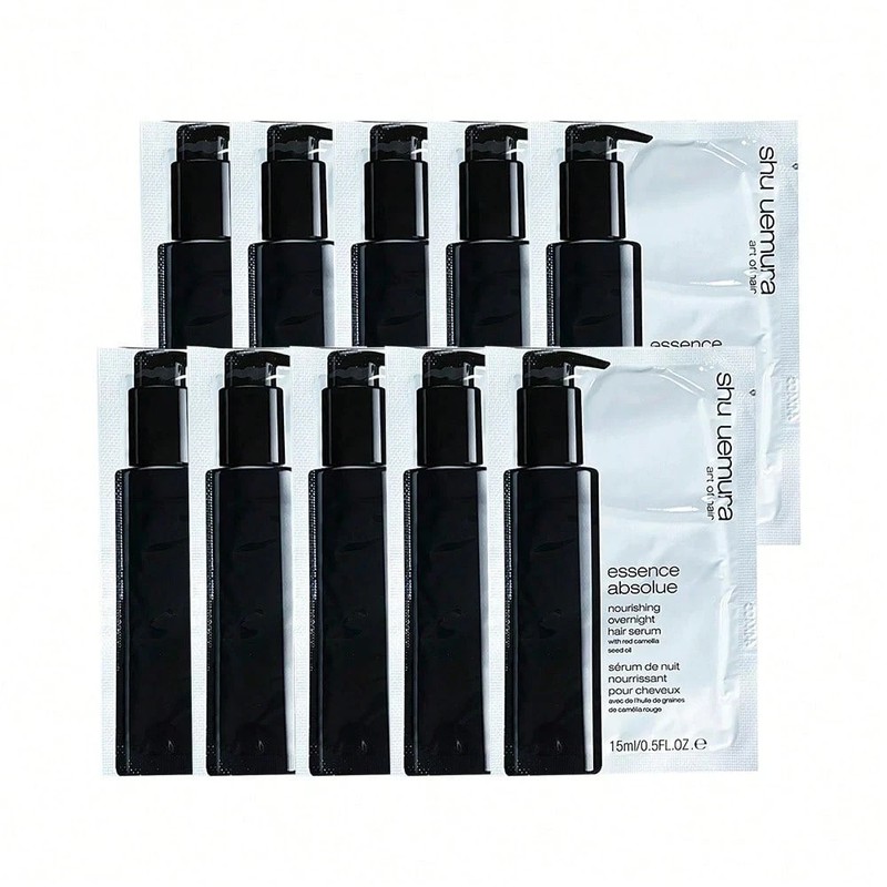 LOT OF 10 Shu Uemura Essence Absolue Nourishing Overnight Hair Serum 0.5oz/15ml