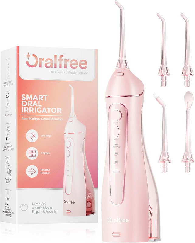 Oralfree Water Flosser Teeth Picks – Dental Braces Cordless Oral Irrigator Porta
