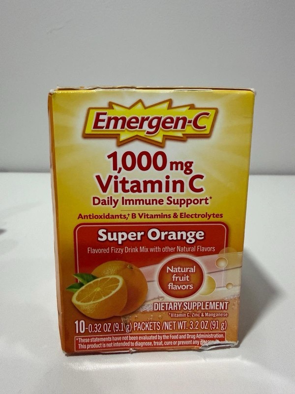 SM Emergen-C 1000 mg Vitamin C Packets Orange Daily Immune Support 10 pieces