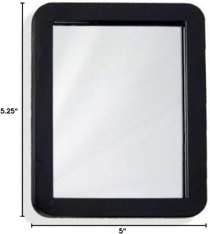 Classic 5 1/4 x 6 7/8 Inch Magnetic Locker Mirror - Unfinished Black Frame gallery