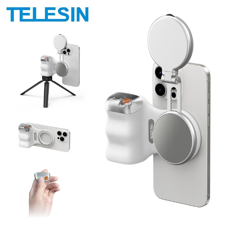 TELESIN Magnetic Phone Hand Grip Shooting Aid Remote Control Holder for Phone