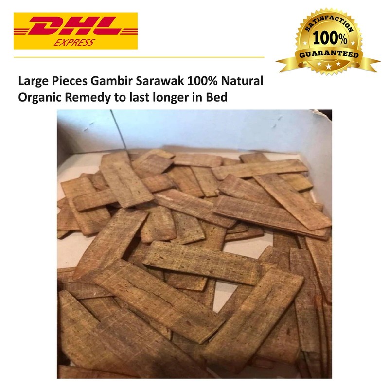 Large Pieces Gambir Sarawak 100% Natural Organic Remedy to last longer in Bed